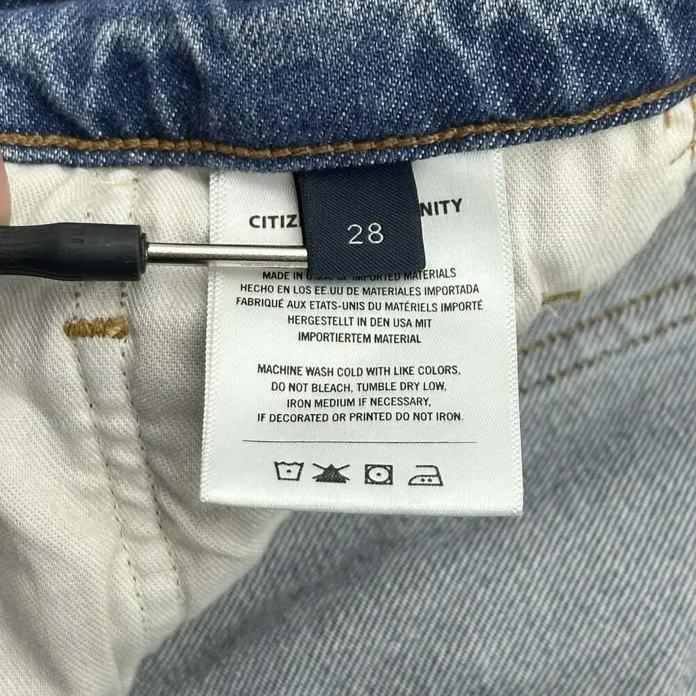 Citizens of Humanity Daphne Crop Size 28 Stovepipe Denim Jeans in Arthouse